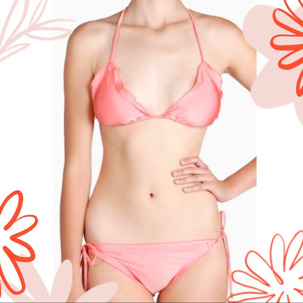 Peach Ruffle Bikini 🍑